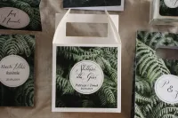 Botaniczne pudełka na ciasto weselne | Zamów z personalizacją