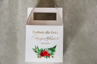Pudełka na Ciasto Weselne z Różą i Złoceniem | Cykade nr 2