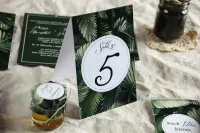 Numery na Stół Weselny Botaniczne | Liście Bananowca