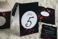 Numery na Stół Weselny Botaniczne Bordowe | Botanik nr 5