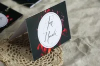 Winietki Ślubne Burgundowe Kwiaty • Personalizacja Gratis
