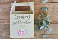 Pudełka na Ciasto Weselne Kwiatowe • Pełna Personalizacja
