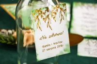 Złocone Zawieszki na Alkohol Zielone Liście | Kamira Nr 2