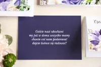 Fioletowe Bileciki do Zaproszeń Ślubnych | Wkładki | Aurum nr 1