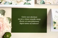 Eleganckie Bileciki do Zaproszeń Ślubnych Zielone | Aurum nr 3