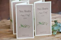 Menu Weselne na Stół Botaniczne Zielone Gałązki | Margaret nr 7