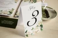 Eleganckie Numerki na Stół Weselny Greenery | Aurum nr 3