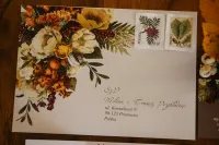 Jesienne Zaproszenia Ślubne Botaniczne | Styl Vintage | Amelia