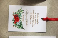 Złocone Zawieszki na Wódkę Czerwone Róże | Zamów Online