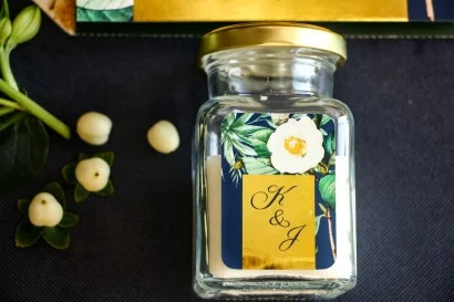Świeczki Zapachowe z Białą Kamelią w Szkle | Prezenty dla Gości Weselnych Glamour