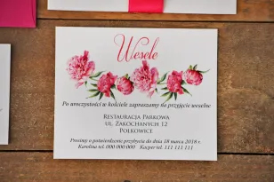 Einladungskarte 120 x 98 mm Hochzeitsgeschenke - Aquarelle Nr. 6 - Amaranthpfingstrosen