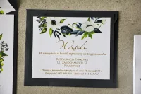 Bileciki do Zaproszeń Ślubnych Granat Anemony | Amelia Wedding