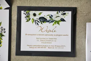 Bileciki do Zaproszeń Ślubnych Granat Anemony | Amelia Wedding