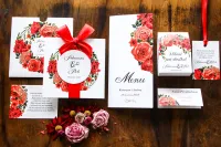 Próbki Zaproszeń Ślubnych Malowane Kwiaty | Zamów Zestaw!