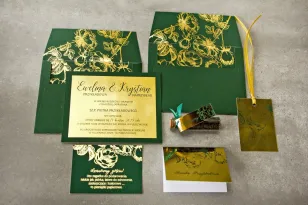 Glamour-Stil Goldhochzeitseinladungs-Probierset Nr. 3