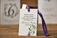 Zawieszki na Alkohol Fiołki Akwarele | Personalizowane Etykiety