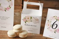Pudełka na Ciasto Weselne Piwonie | Personalizowane Opakowania