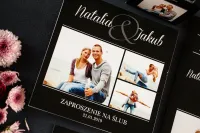 Zaproszenia Ślubne ze Zdjęciem | Czarne i Eleganckie | Zamów