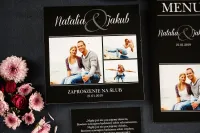 Zaproszenia Ślubne ze Zdjęciem | Czarne i Eleganckie | Zamów