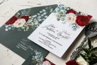 Eleganckie Zaproszenia Ślubne Glamour Piwonie | Zamów!