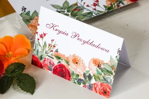 Hochzeitsvignetten mit orangefarbenen und magentafarbenen Rosen - Wenis No. 2