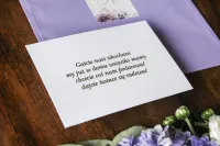 Złocony Bilecik do Zaproszeń Ślubnych | Wkładka | Soreli nr 4