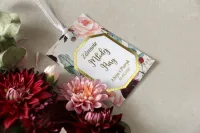 Złocone Zawieszki na Alkohol Glamour z Piwoniami | Lotus