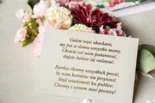 Vergoldetes Glamour Hochzeitseinladungsticket in grauen Farben für Lotus No. 2 Hochzeitseinladungen