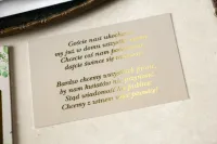 Złocony Bilecik do Zaproszeń Glamour | Lotus nr 3 | Sprawdź!