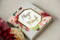 Czekoladki Ślubne Podziękowania dla Gości z Piwoniami Lotus