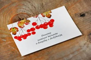 Einladungskarte 105 x 74 mm Hochzeitsgeschenke Hochzeit - Aquarelle nr 12 - Herbst-Eberesche