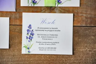 Einladungskarte 120 x 98 mm Hochzeitsgeschenke Hochzeit - Aquarelle Nr. 14 - Lavendel