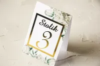 Złocone Numerki na Stół Weselny Hortensja | Avril nr 2