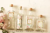 Buteleczki na Nalewki Weselne Złocone | Kolekcja Avril