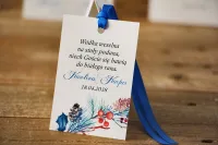 Zimowe Zawieszki na Wódkę Weselną Akwarele | Zamów online
