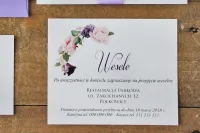Elegancki Bilecik do Zaproszeń Ślubnych | Akwarele nr 16