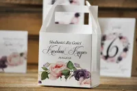 Eleganckie Pudełka na Ciasto Weselne Akwarele | Zamów Online
