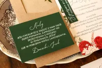 Bileciki do Zaproszeń Ślubnych Zielone | Delize nr 2