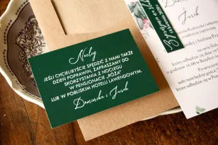 Green Ticket für Hochzeitseinladungen
