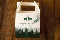 Pudełka na Ciasto Weselne z Jeleniem | Personalizowane | Delize