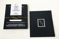 Granatowe Zaproszenia Ślubne ze Złotem | Emerald nr 1