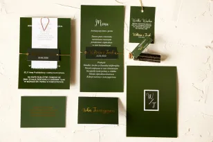 Zestaw próbny zaproszeń ślubnych z kolekcji Emerald nr 3