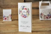 Menu Weselne Akwarelowe Kwiaty | Personalizowane | Akwarele 17