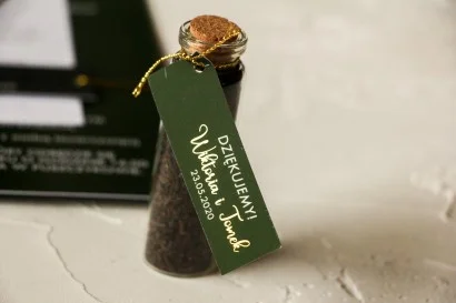 Buteleczka z Herbatą - Ślubne podziękowania dla gości - Emerald nr 3