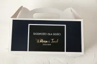 Eleganckie Pudełka na Ciasto Weselne Granatowe | Emerald nr 1