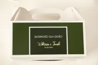 Pudełko na Ciasto Weselne Butelkowa Zieleń | Emerald nr 3