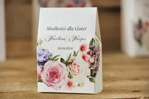 Bonbonschachtel, dank Hochzeitsgästen - Aquarelle Nr. 17 - Pastellblumen