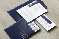 Granatowe Zaproszenia Ślubne ze Złoceniem | Verte nr 3