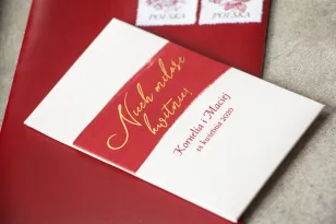 Hochzeitssamen Vergissmeinnicht - Danke an die Gäste - Paket mit burgunderroter Aquarellgrafik mit goldener Aufschrift