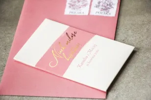Hochzeitssamen Vergissmeinnicht - Danke an die Gäste - Paket mit rosa Aquarellgrafiken mit goldener Aufschrift